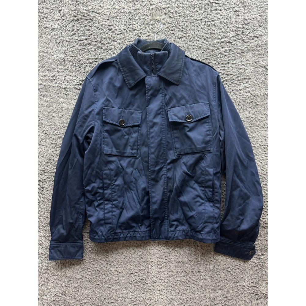Hugo Boss Black Label Cheleste Full Zip Field Jacket Navy Blue Mens Size 38R